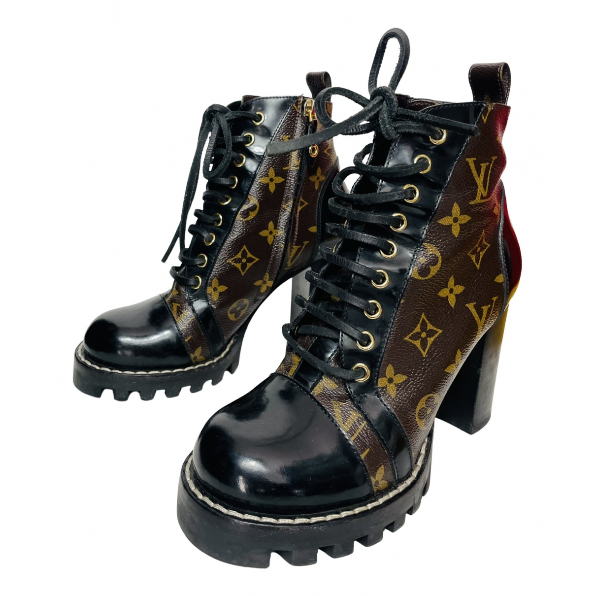 Star trail leather lace up boots Louis 